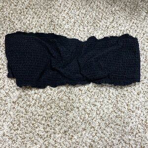 black bandeau bikini top